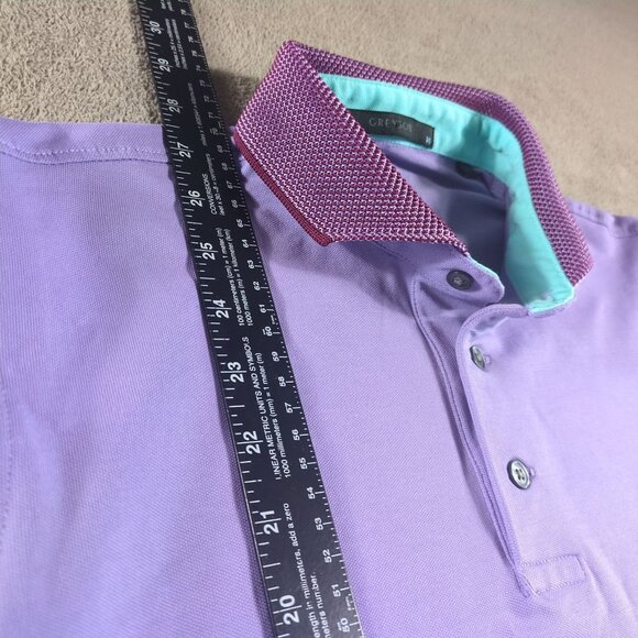Greyson Purple Performance Polo Shirt Men’s Medium M Golf Tech Stretch Preppy - Picture 4 of 8